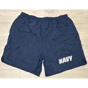 U.S. NAVY Men's XL PT Shorts Physical Training PTU Lined Reflective Blue Soffe